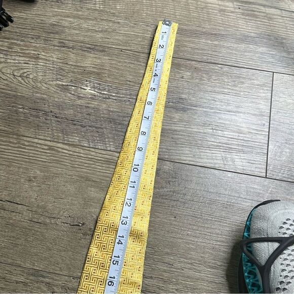 Dormeuil Yellow and Gold Patterned Silk Power Tie - Picture 7 of 12